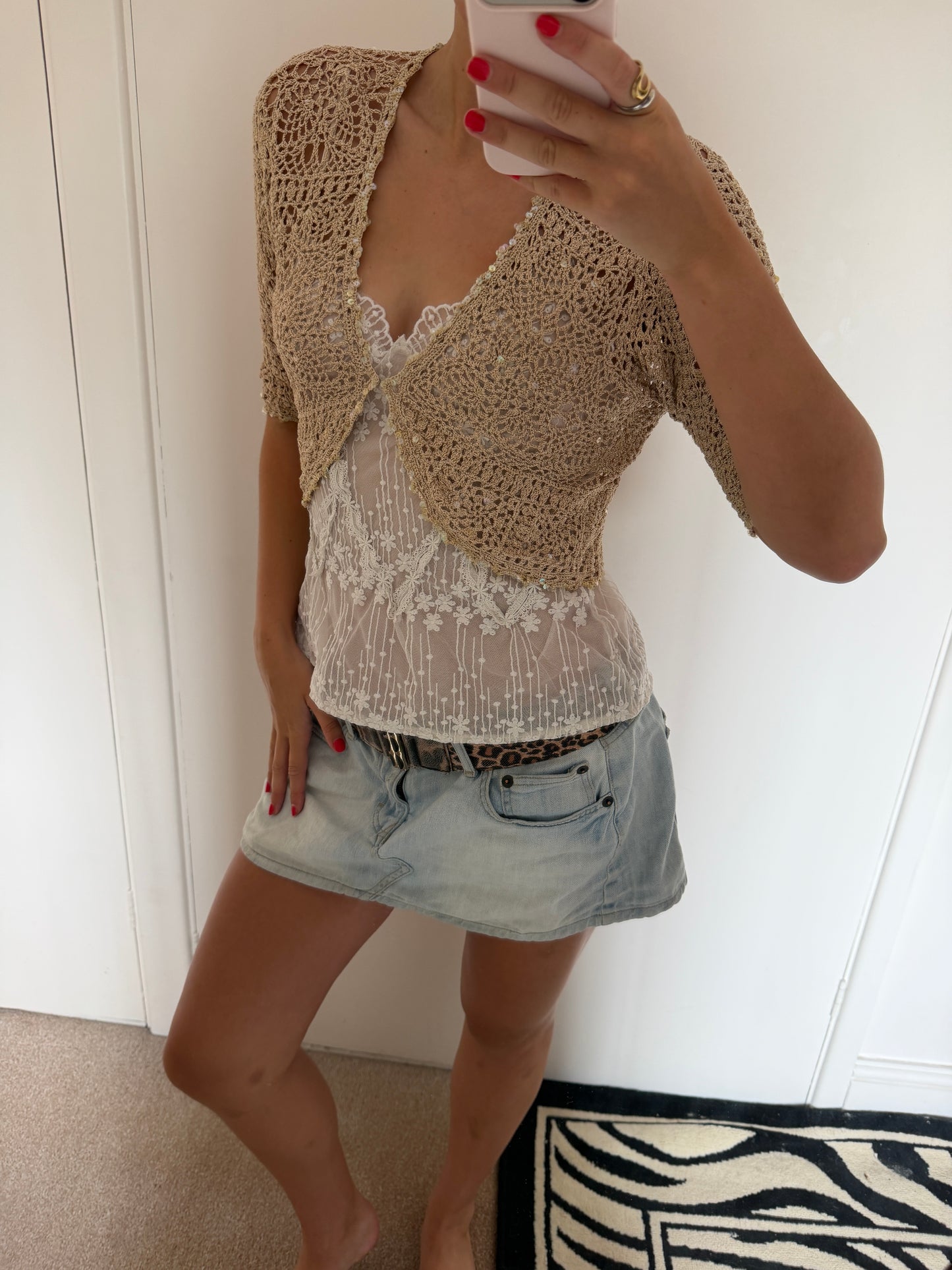sequinned cardi