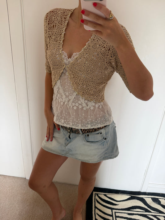 sequinned cardi