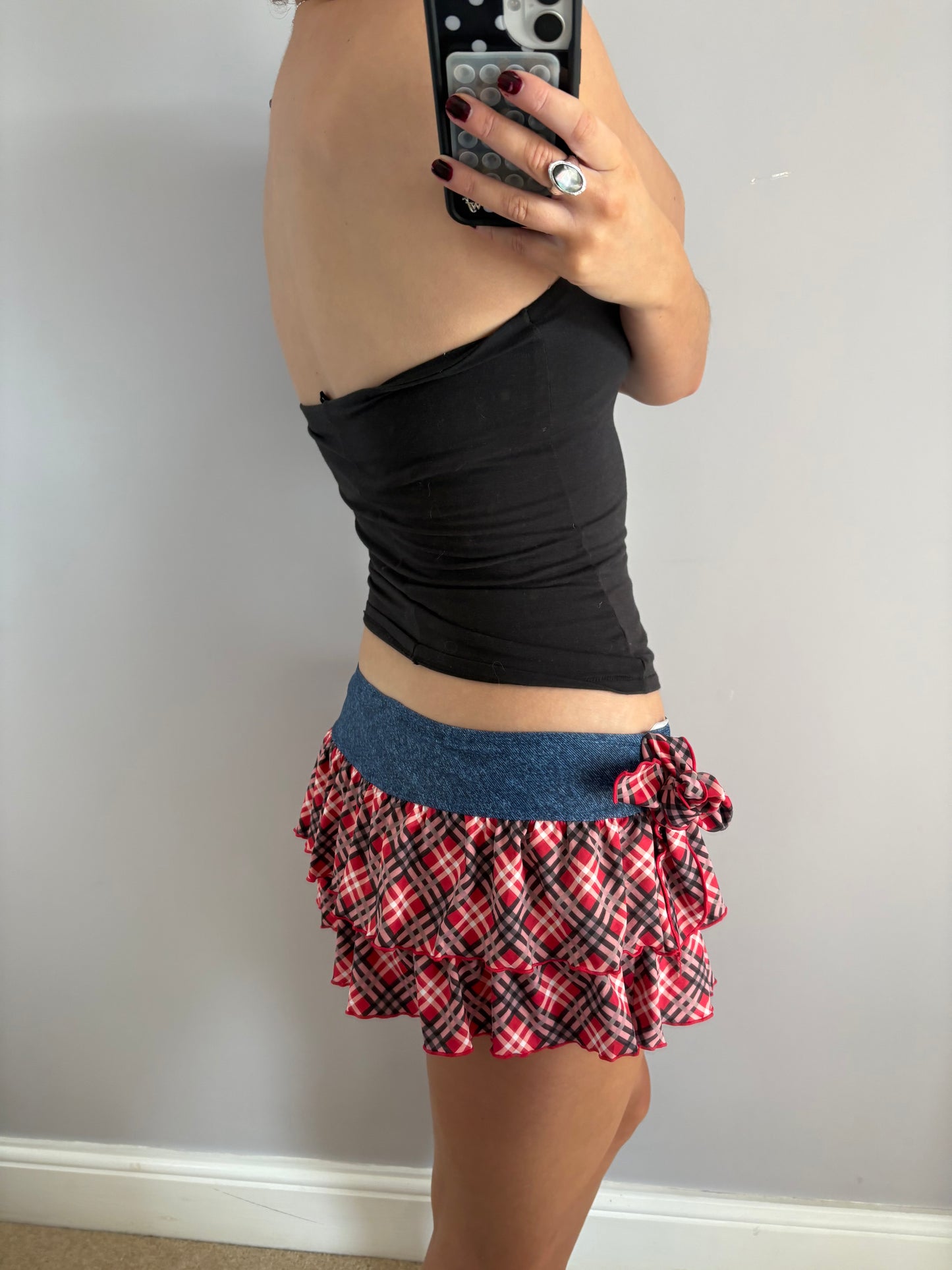 plaid mini skirt