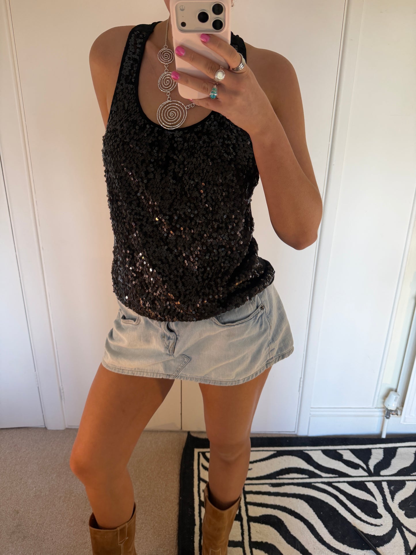 sequinned top