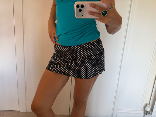 polka mini skirt