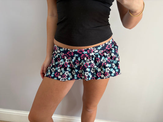 flower mini skirt