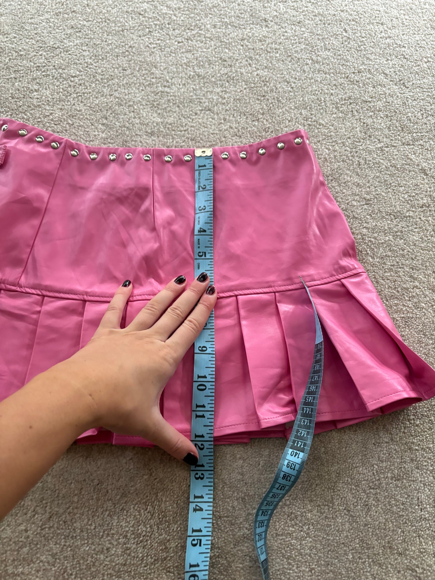 pink mini skirt