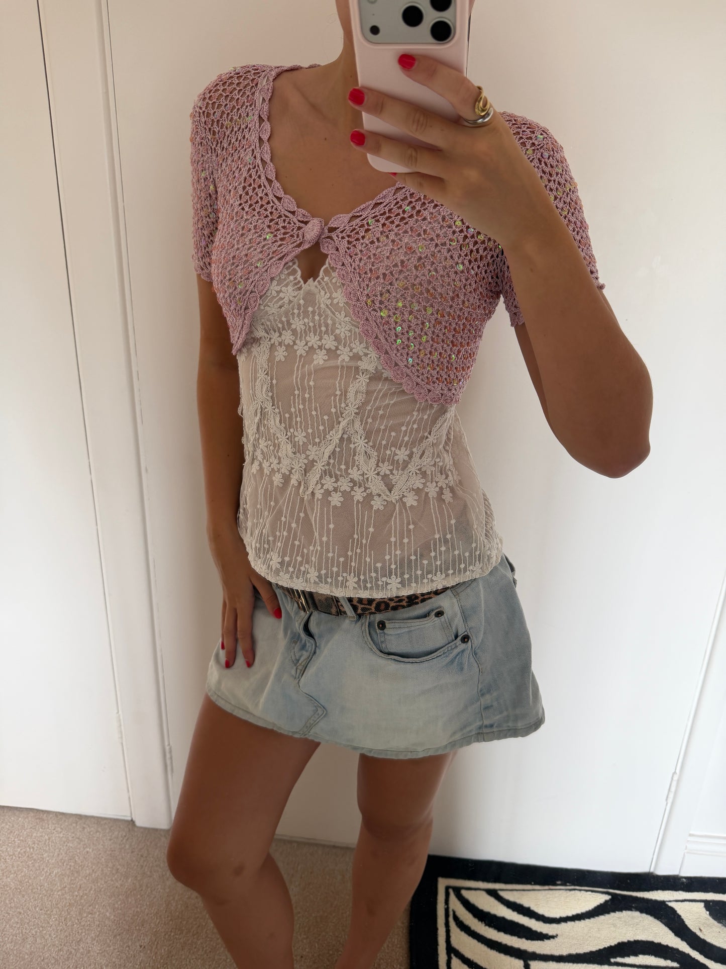 sequinned cardi