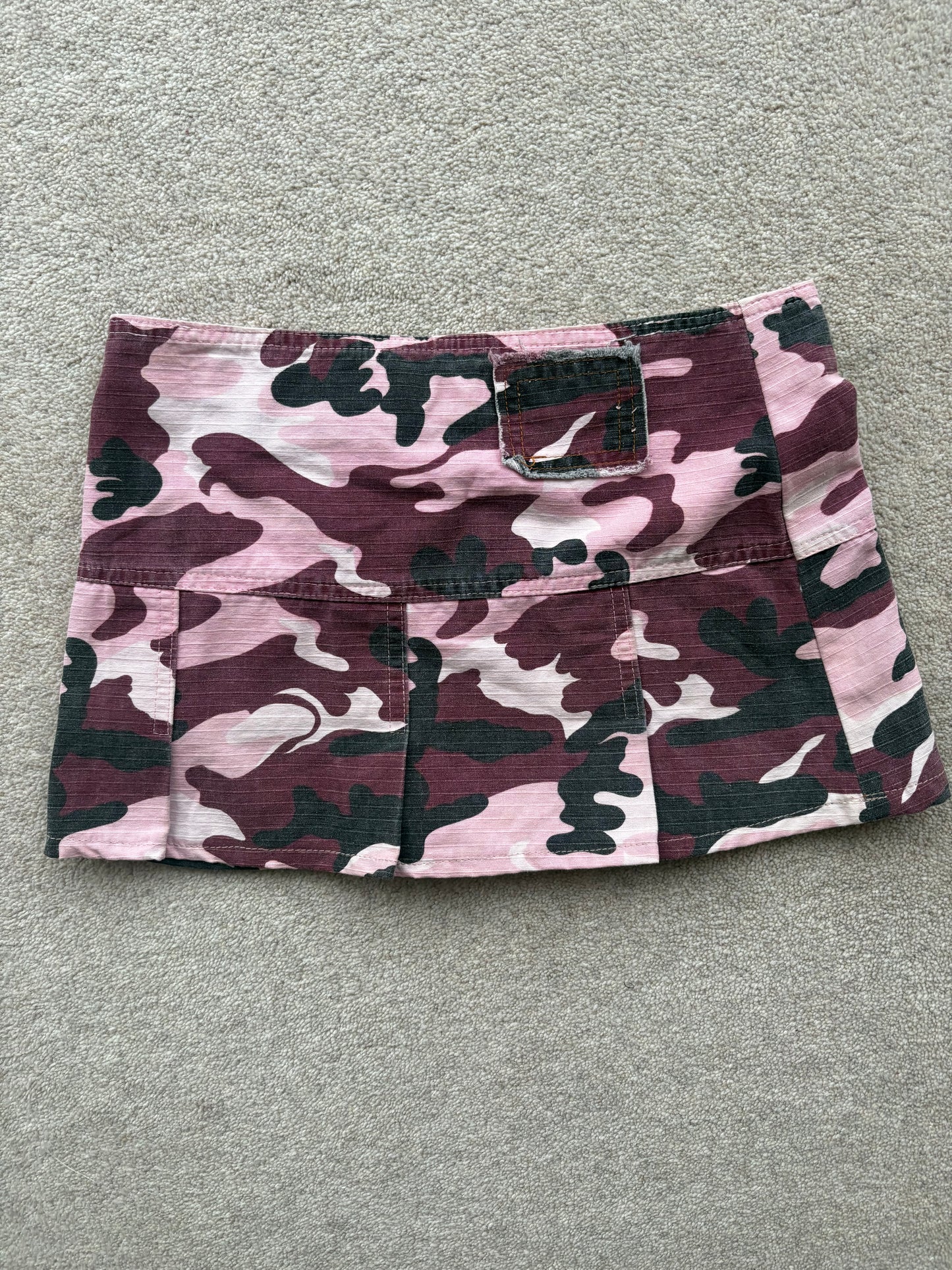 camo mini skirt