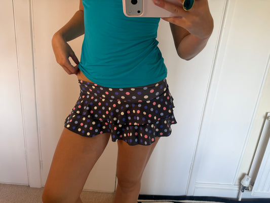 polka mini skirt
