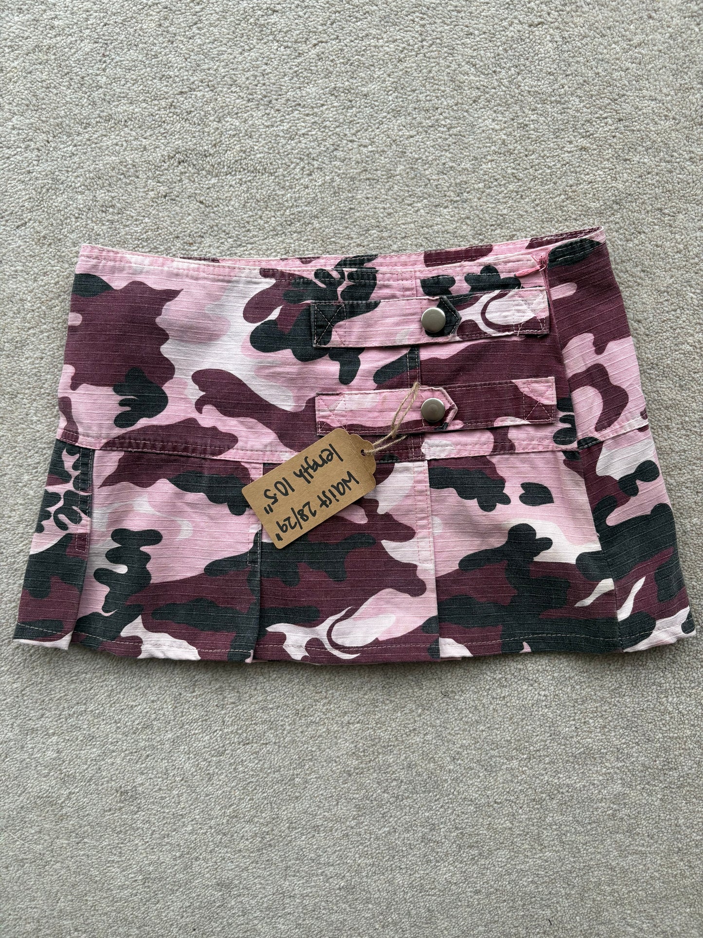 camo mini skirt