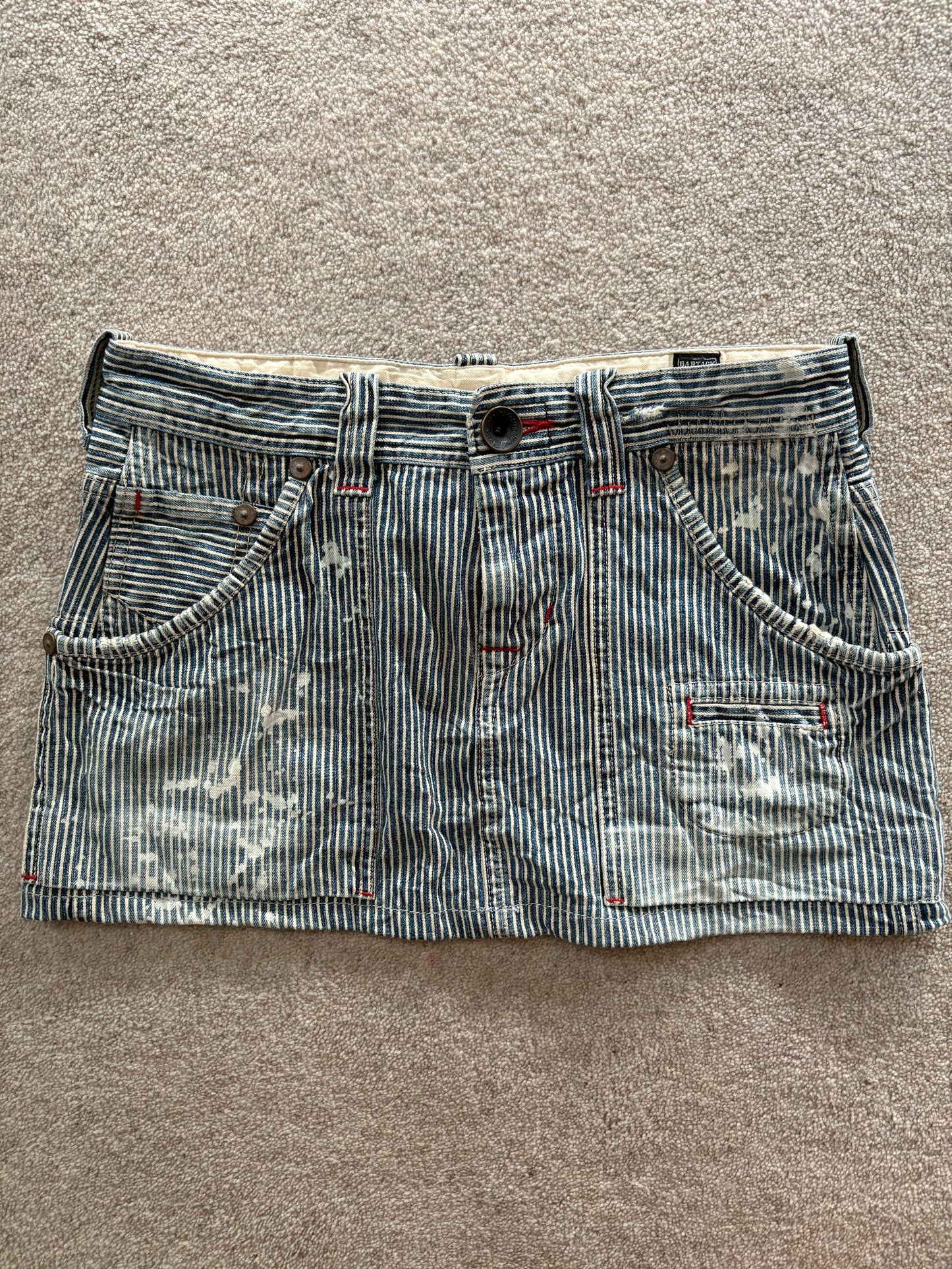 pinstriped mini skirt