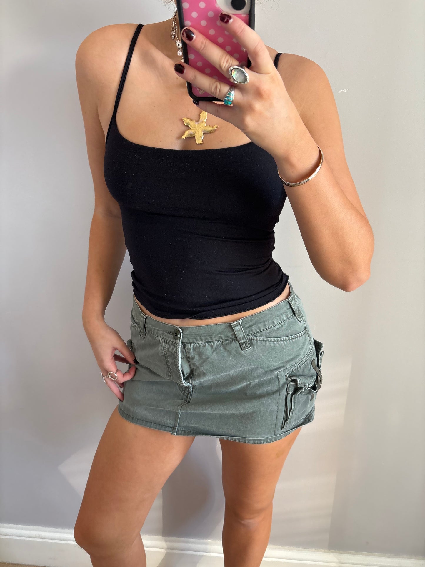 cargo mini skirt