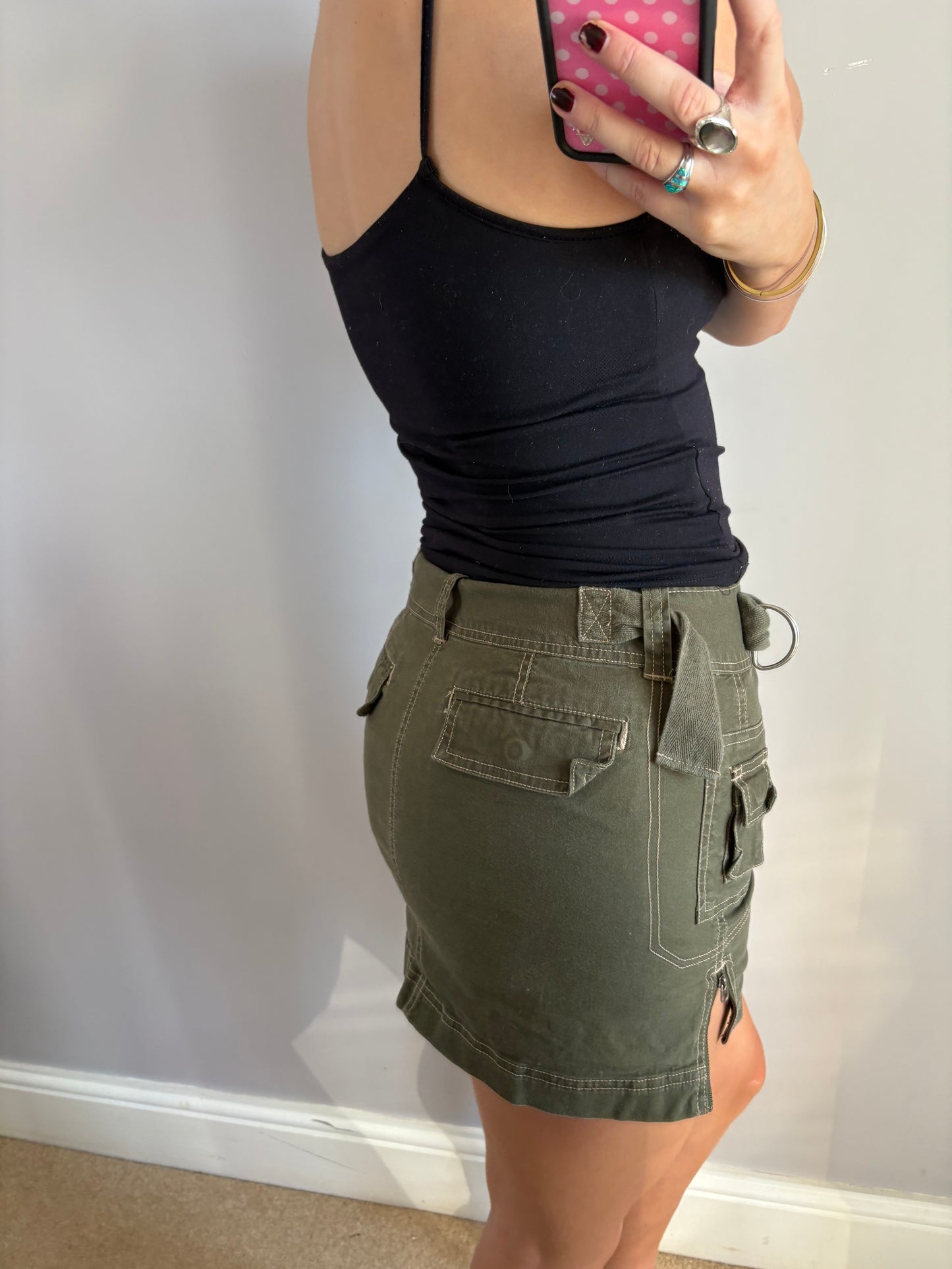 cargo mini skirt