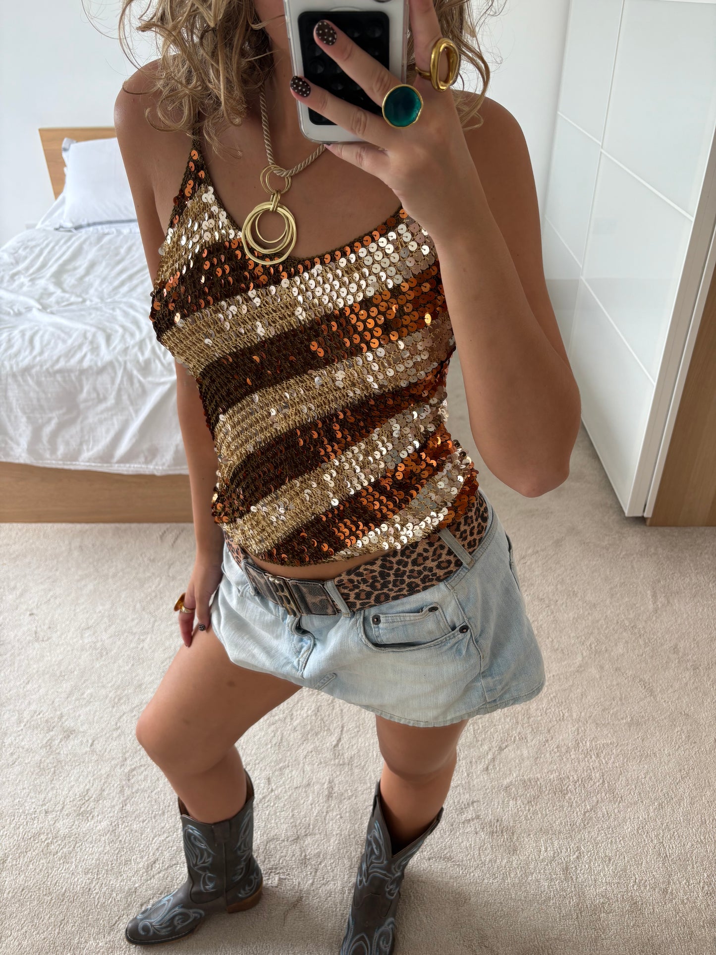 sequin cami