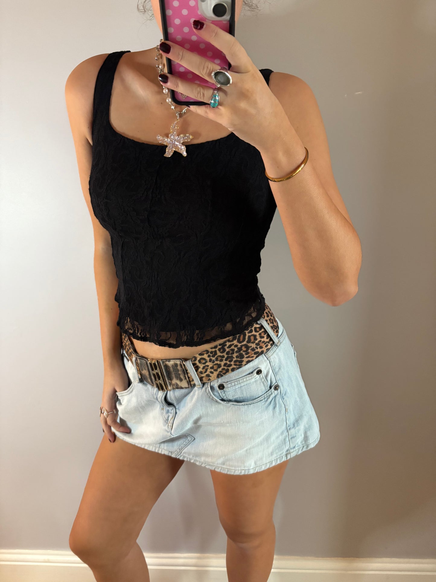 black laced cami