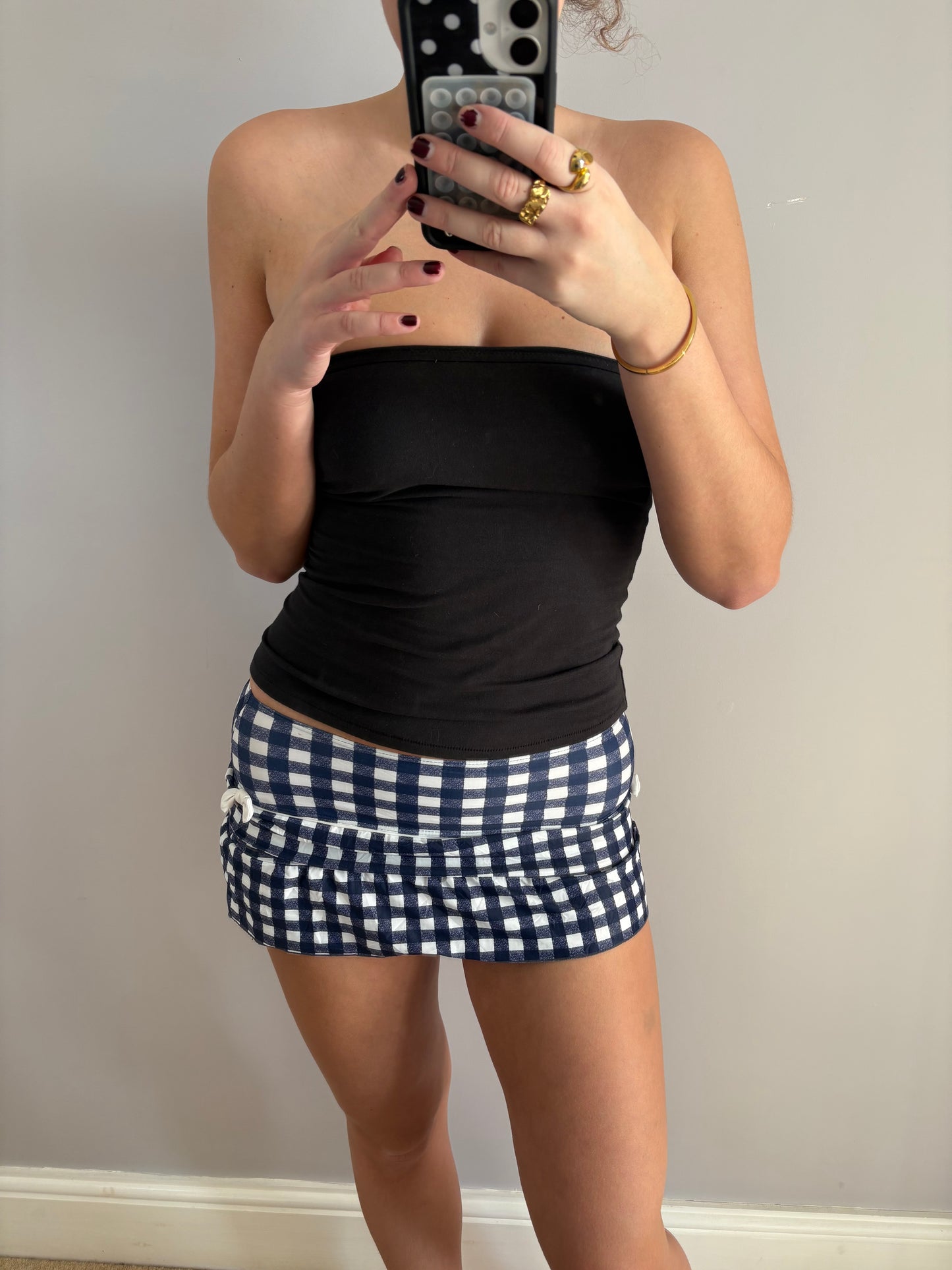 plaid micro mini skirt