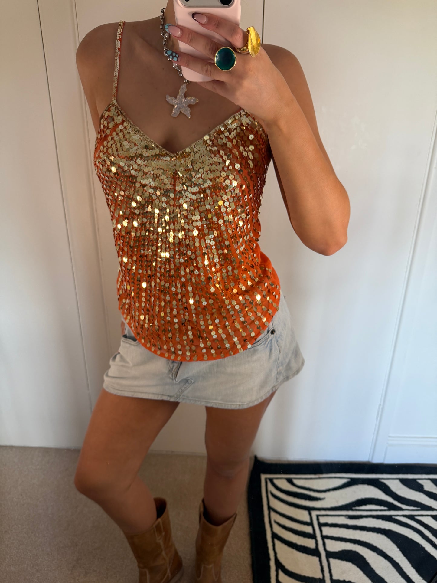 sequin cami