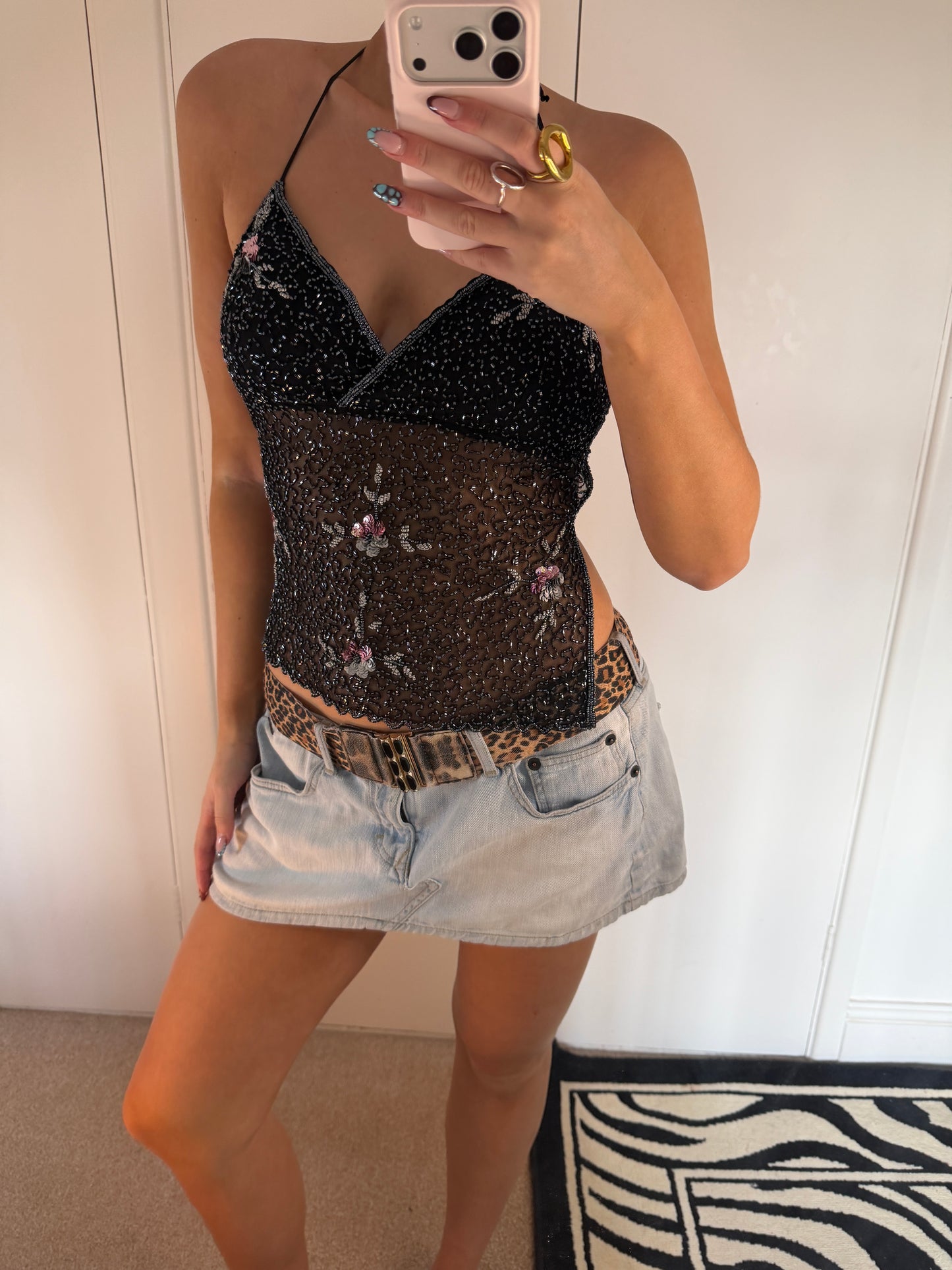 *rare* beaded cami