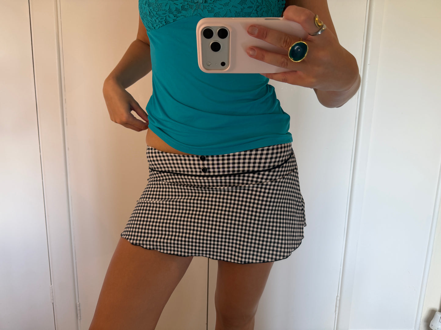 plaid mini skirt