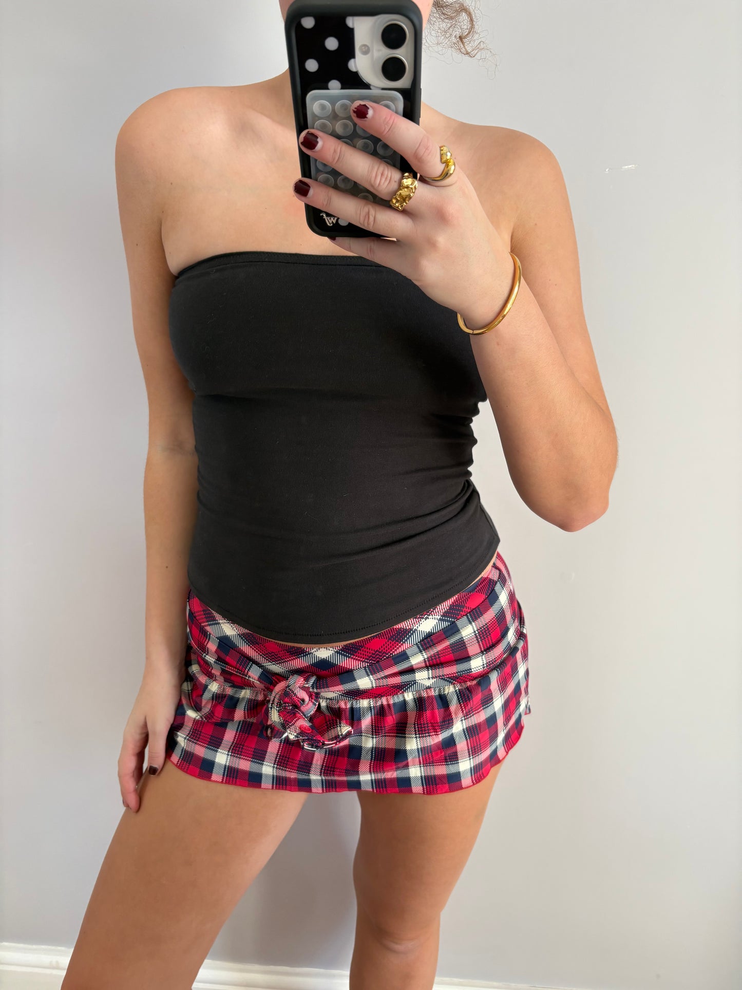 plaid mini skirt
