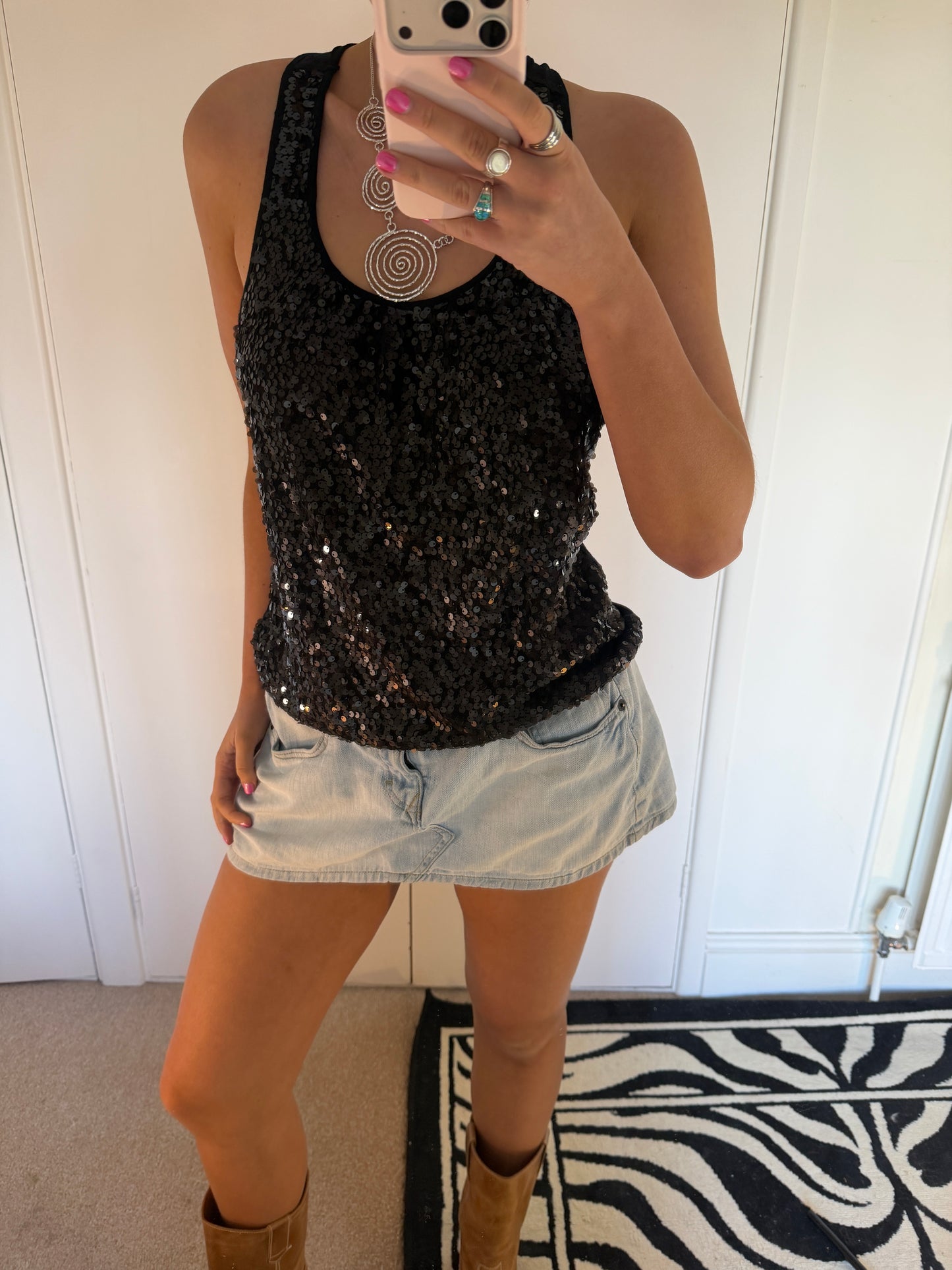sequinned top