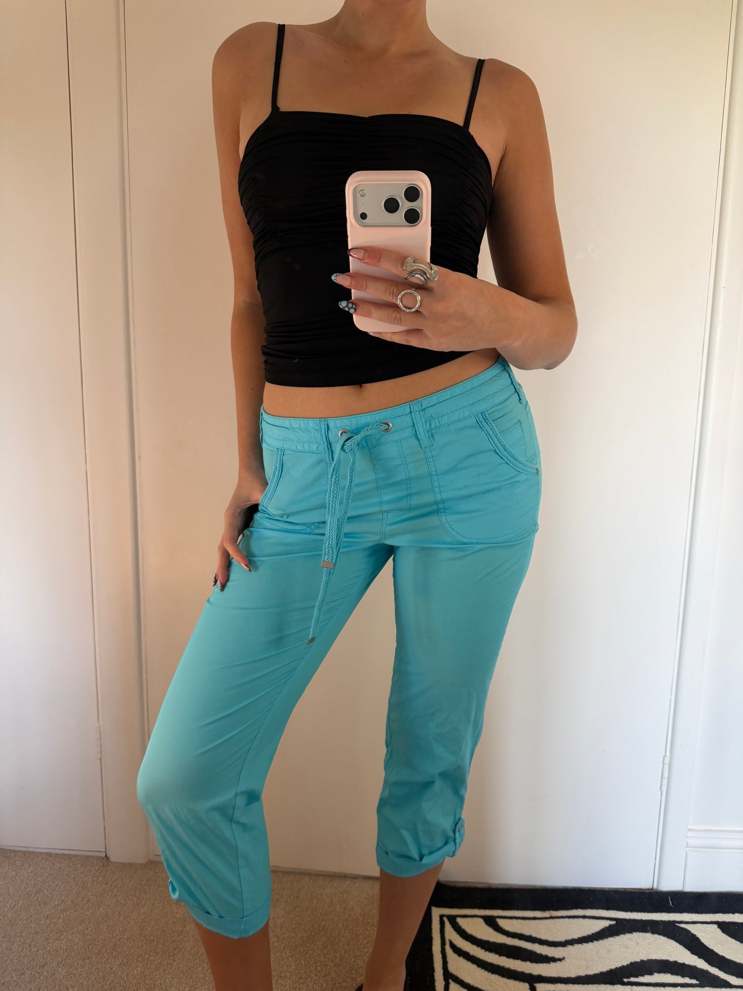 blue capris