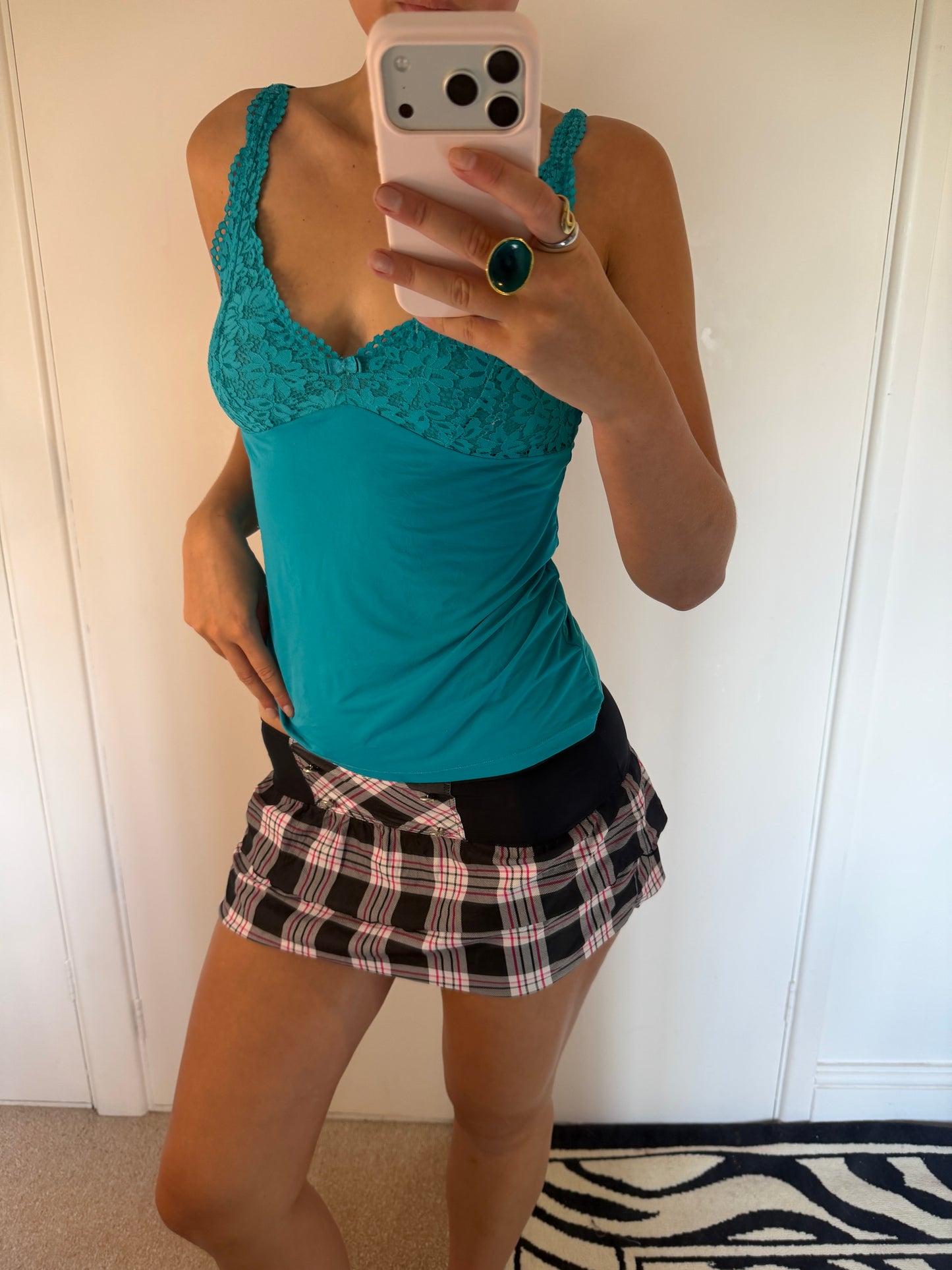 plaid mini skirt