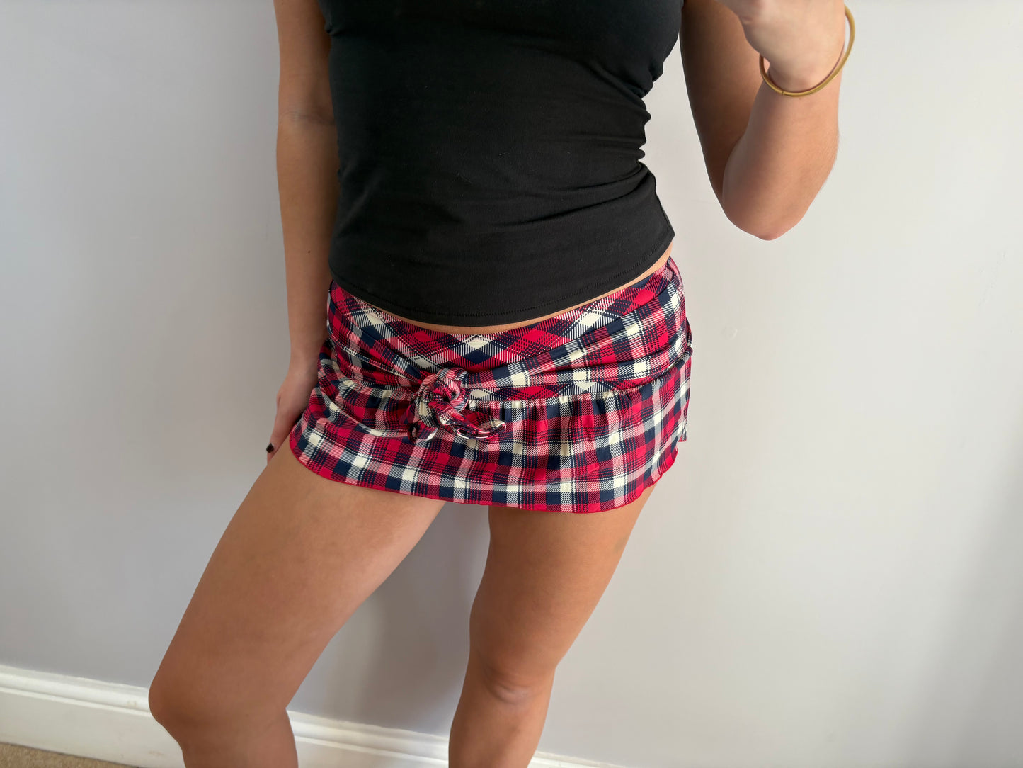 plaid mini skirt