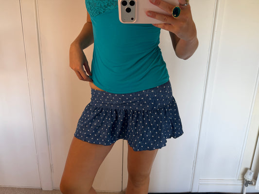 polka mini skirt