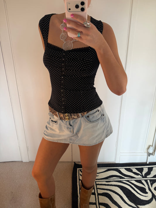 polka dot top