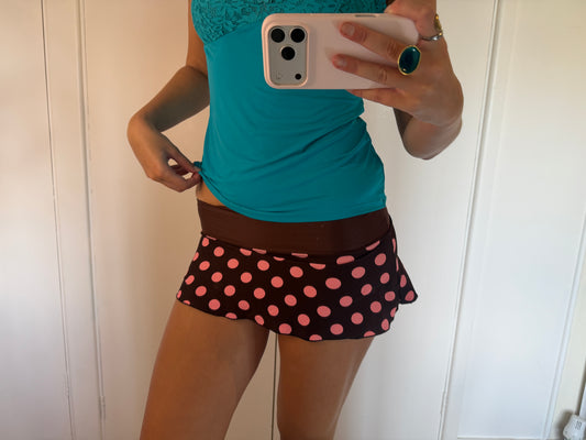polka mini skirt