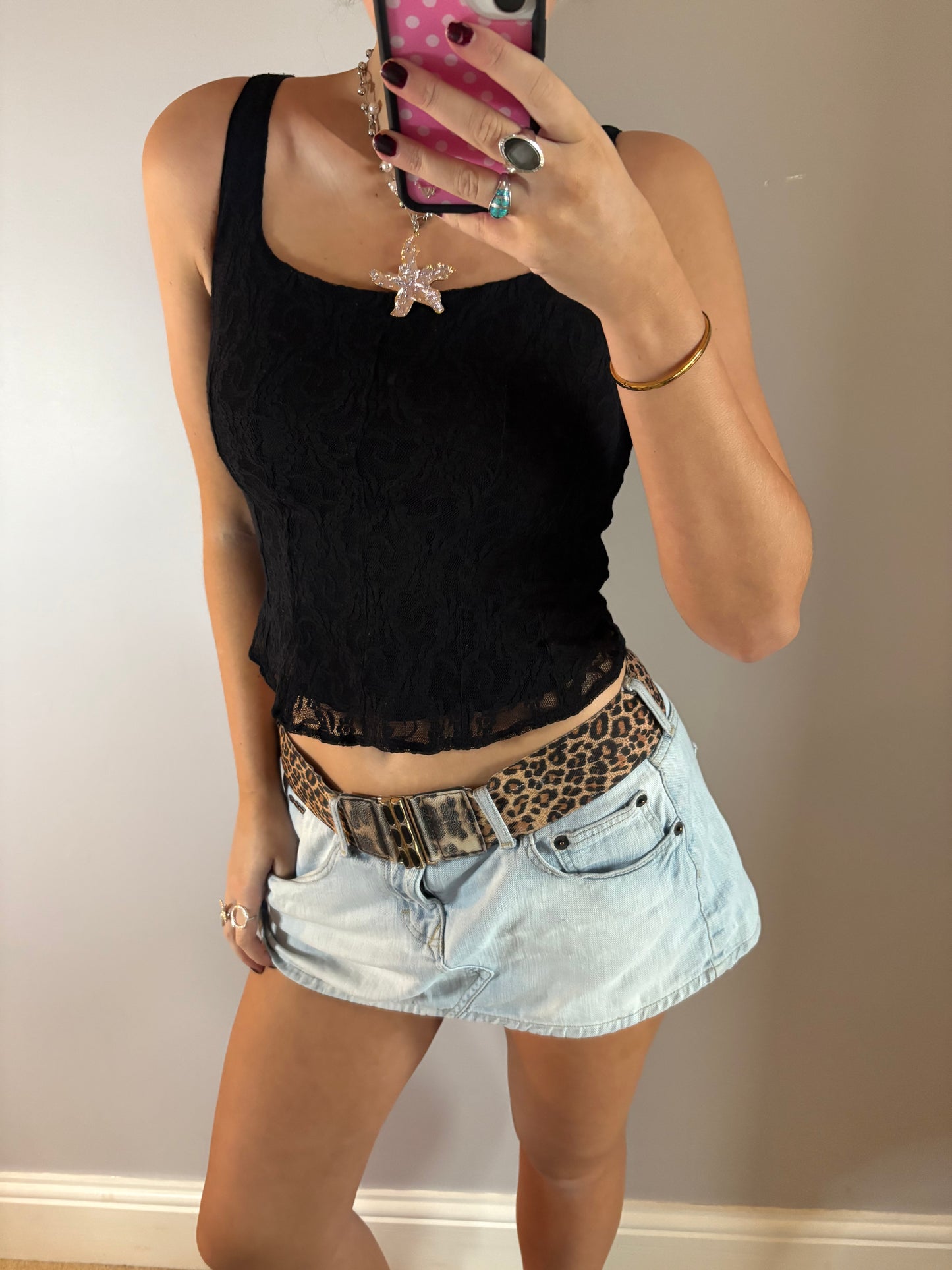 black laced cami