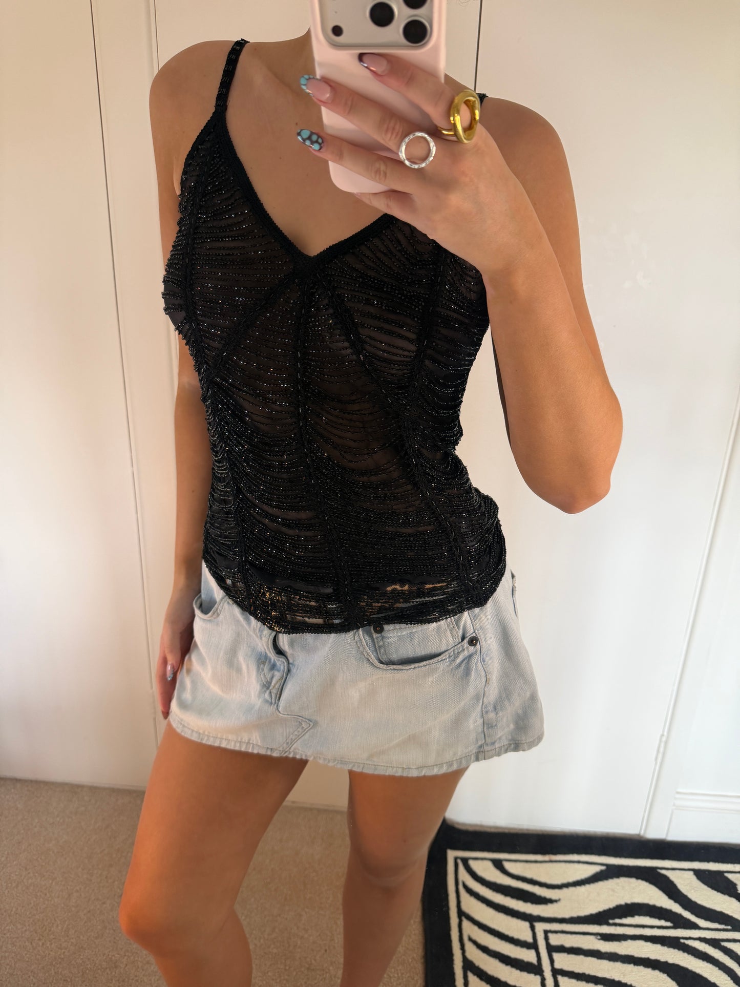 sequinned cami