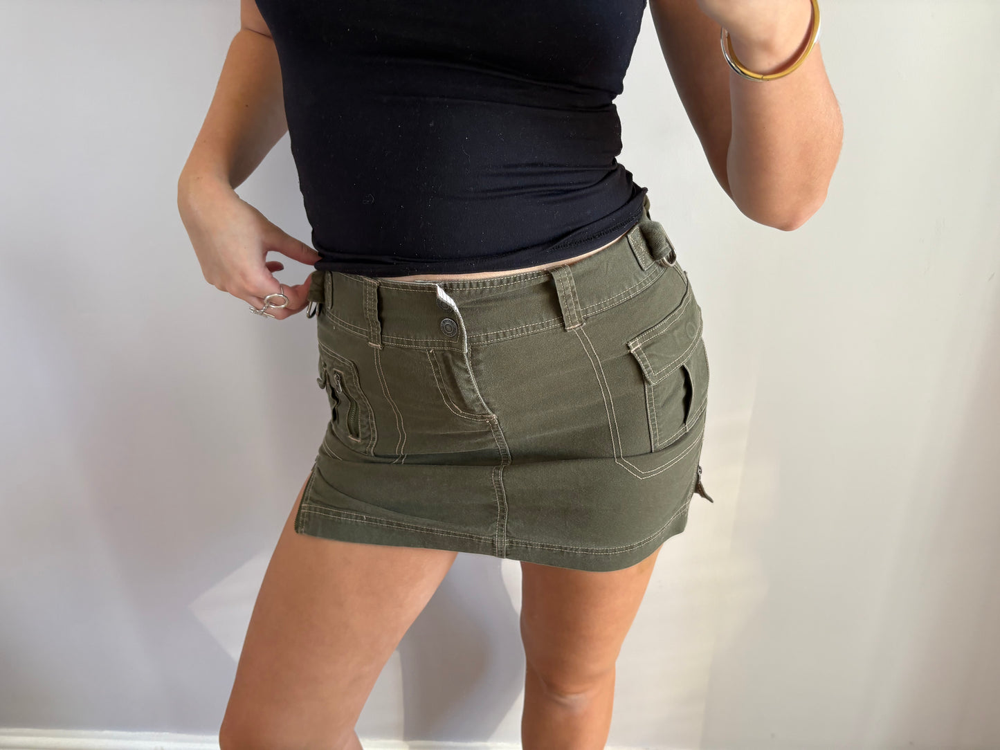 cargo mini skirt
