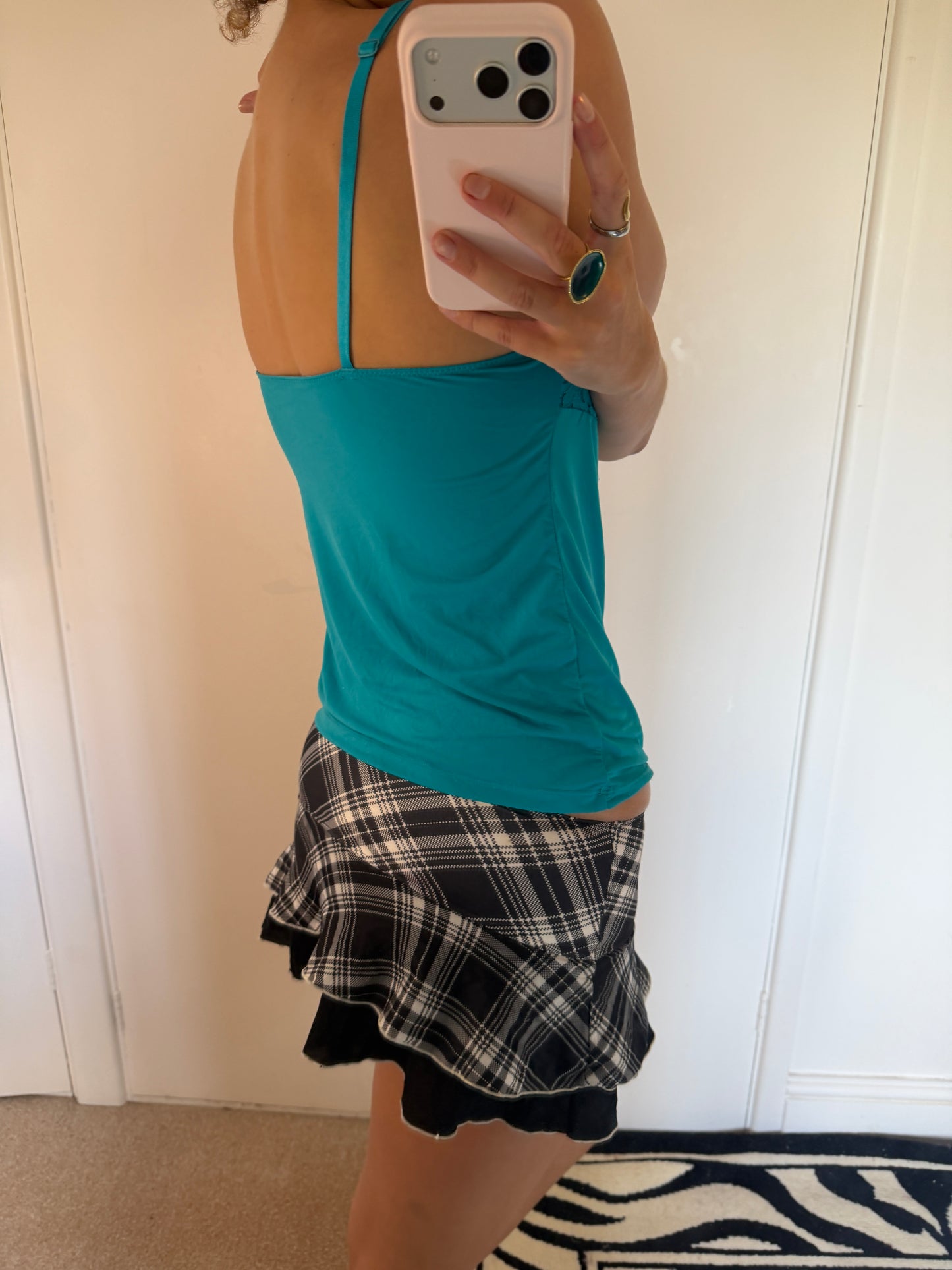 plaid mini skirt