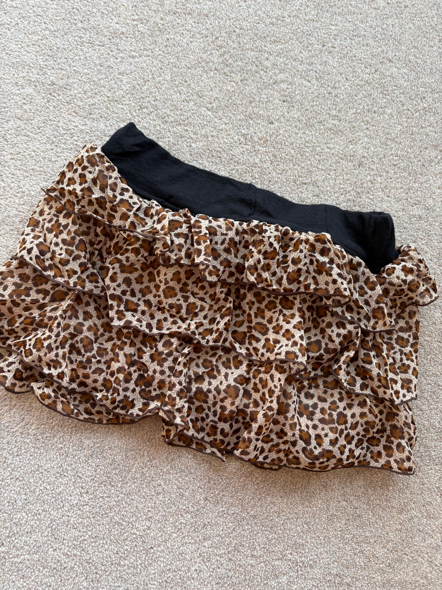 leopard mini skirt