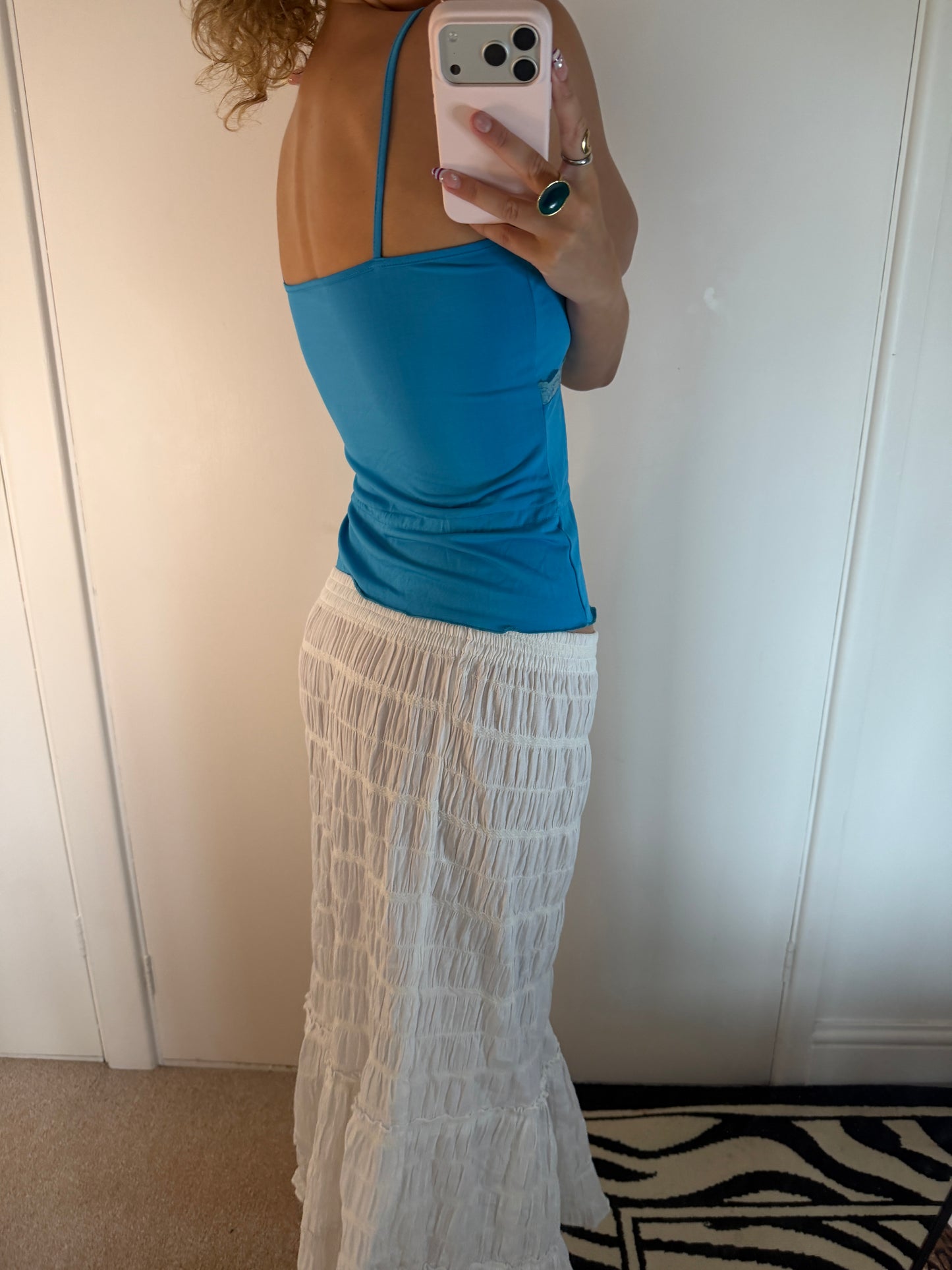 white skirt