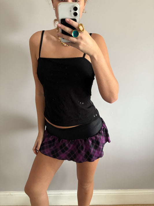 plaid mini skirt