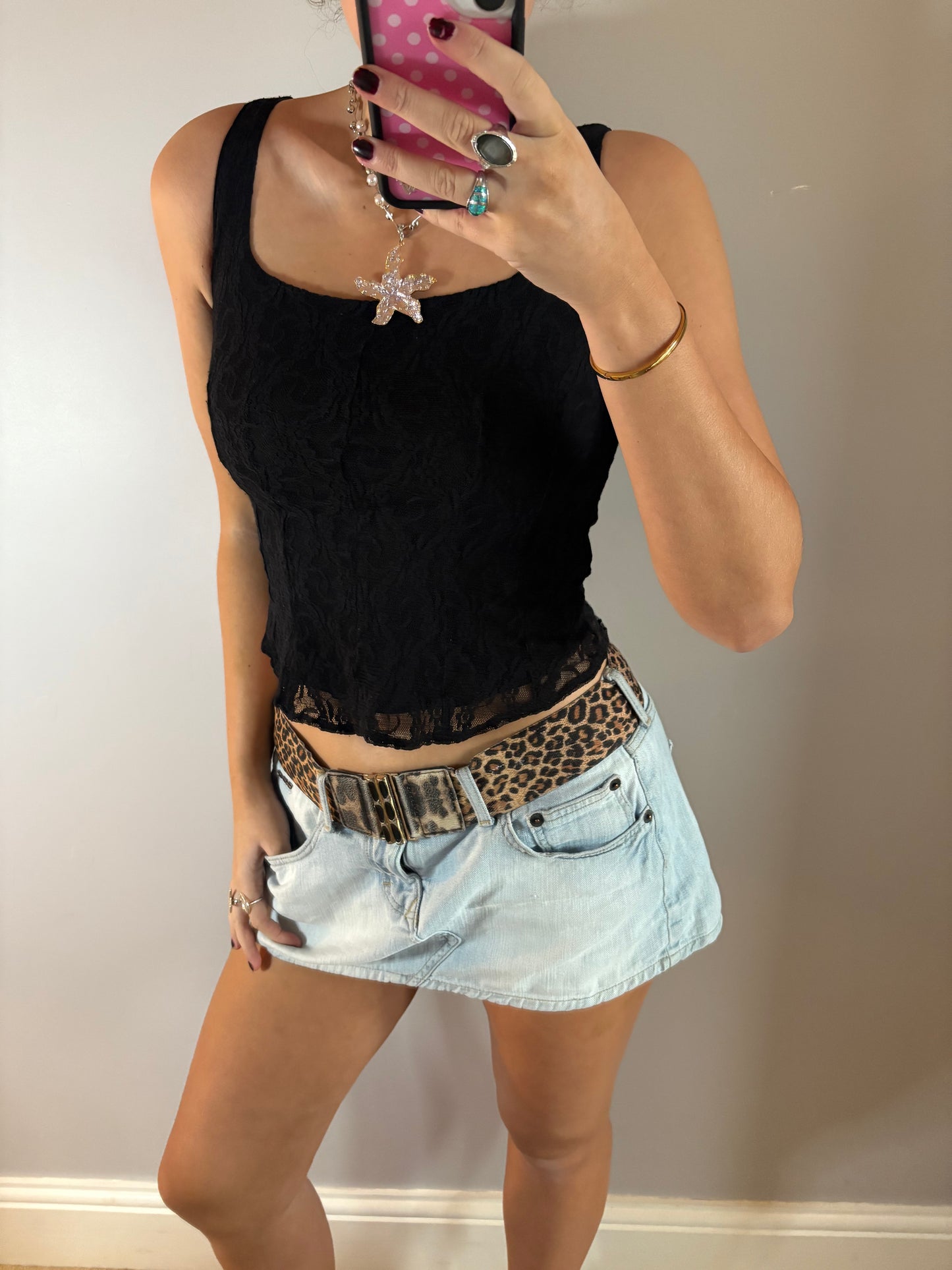 black laced cami