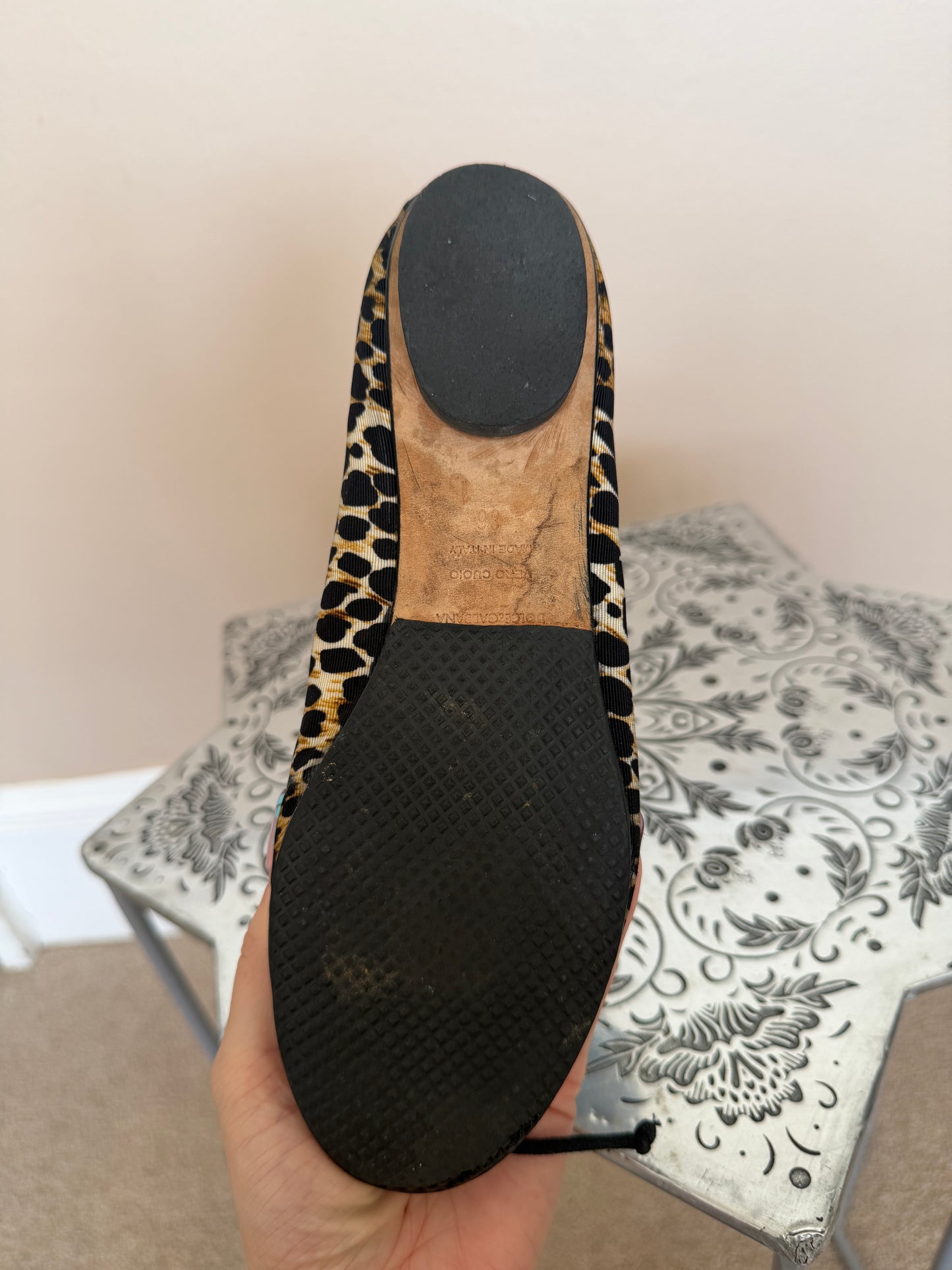d&g leopard ballet pumps