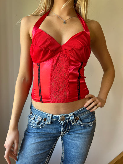 Y2k red cami