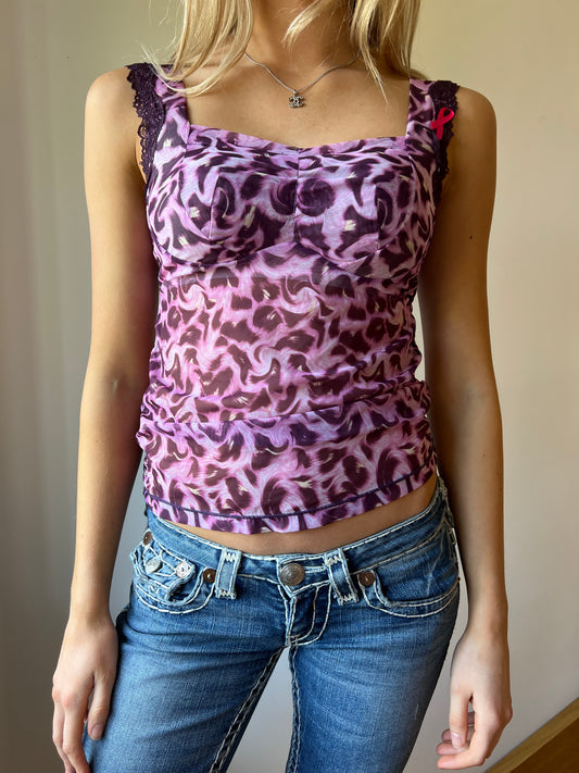 Y2k leopard cami