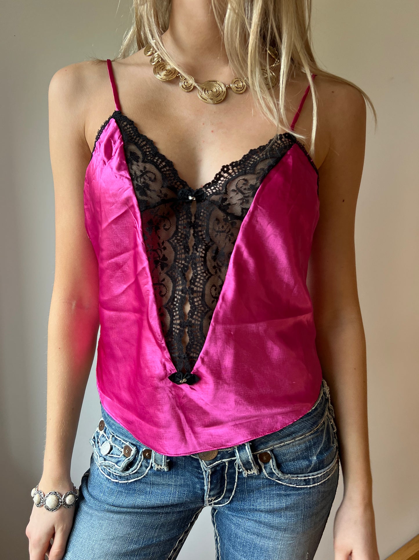 hot pink cami top